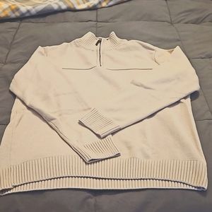 Mens 100% Cotton Quarter Zip Sweater